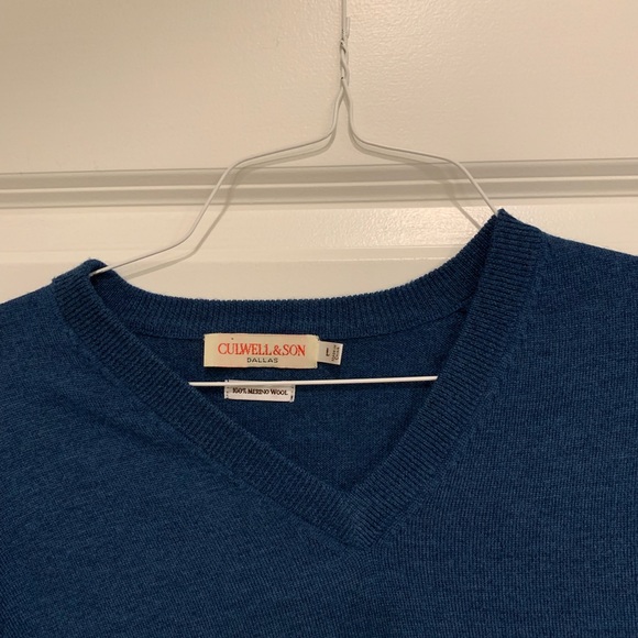 Men’s 100% merino wool Culwell & Son large sweater - Picture 2 of 2